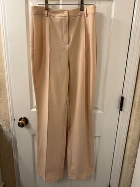 Trendyol Wide-Leg Trousers in Light Beige